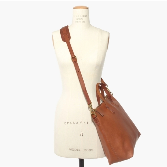 Madewell crossbody satchel - The Transport Satchel - cognac brown leather - Picture 2 of 14